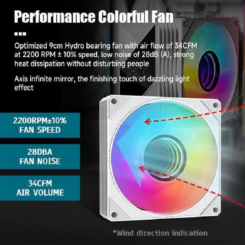 JUNGLE LEOPARD KF200-DGT DIGITAL AUTO RGB RAINBOW (WHITE)  CPU Cooler (Intel/AMD) 4