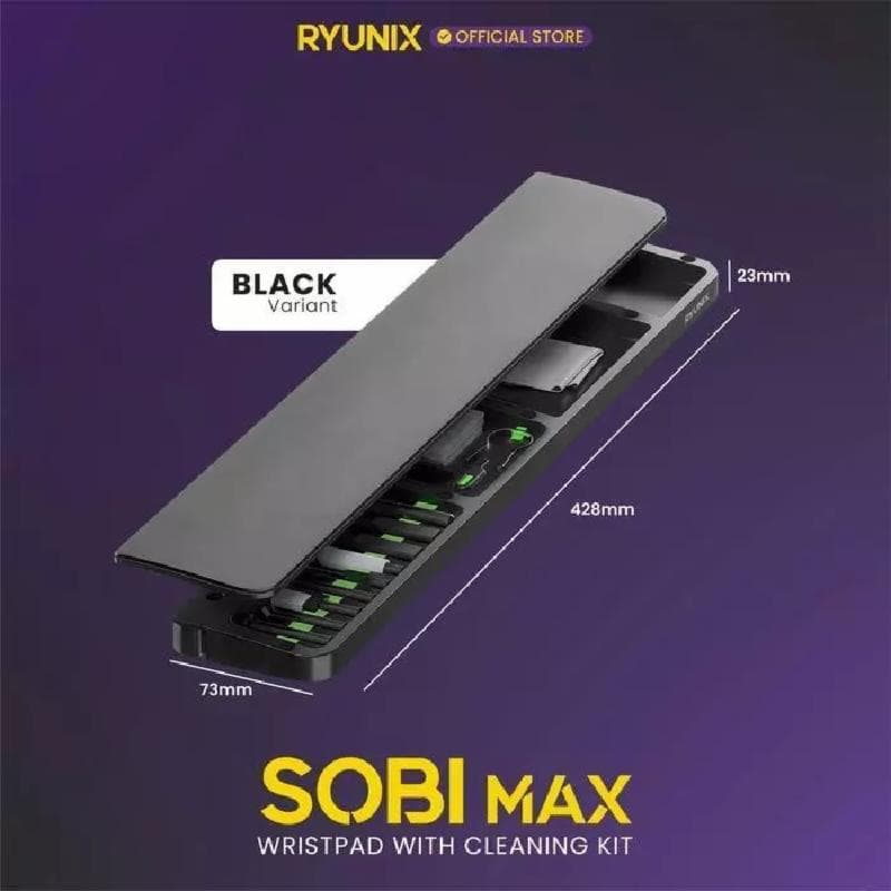 RYUNIX SOBI XC4 (Black) Wristpad for 96% 2in1 with Cleaning Kit Storage