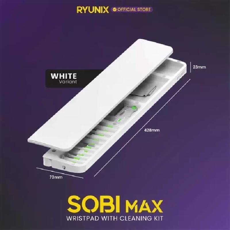 RYUNIX SOBI XC4 (White) Wristpad for 96% 2in1 with Cleaning Kit Storage