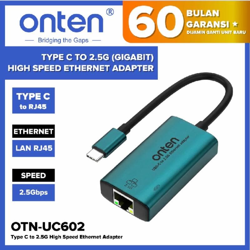ONTEN UC602 TYPE-C TO ETHERNET LAN 2.5G