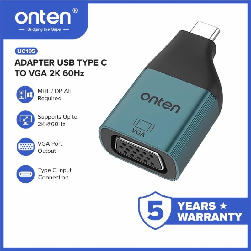 ONTEN UC105  ADAPTER TYPE-C TO VGA