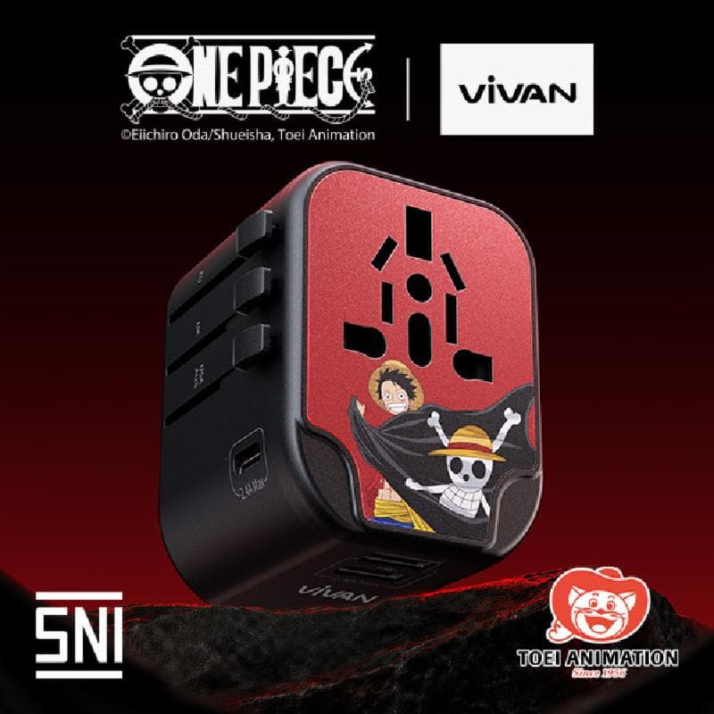 VIVAN VPS-T002A PRO One Piece Edition Travel Adaptor Universal Multi Country QC 12W