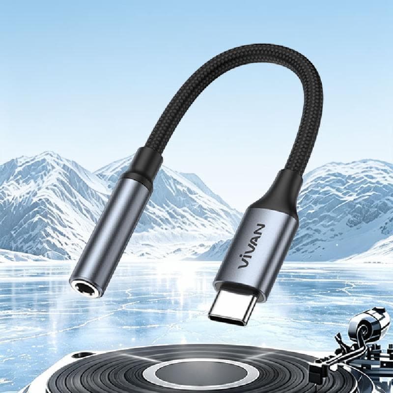 VIVAN VAC01S (Black) Audio Converter Type C to Jack 3.5mm