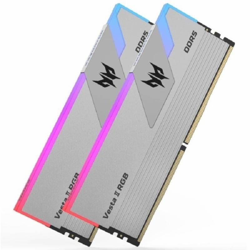 ACER PREDATOR VESTA II U-DIMM RGB DDR5 32GB KIT (16GB*2) 6400Mhz 1R*8 CL32, Silver