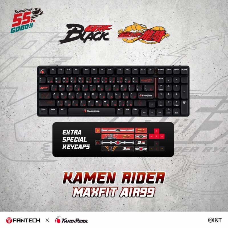 FANTECH MK916 KAMENRIDER MAXFIT AIR 99 BROWN SWITCH TRI-MODE CONNECTION GAMING KEYBOARD