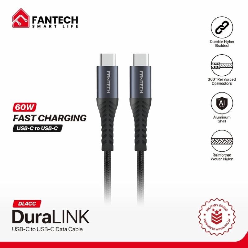 FANTECH DURALINK DL4 CC CABLE TYPE C TO TYPE C