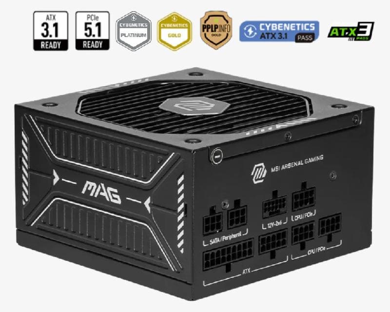MSI MAG A650GLS PCIE5 | PSU 650W 80+ Gold ATX 3.0 PCIe 5.0 Full Modular