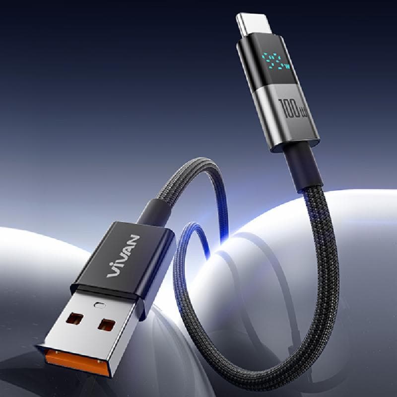 VIVAN VKD-AC100 (Black Gray) CABLE TYPE A TO C 100W 1M