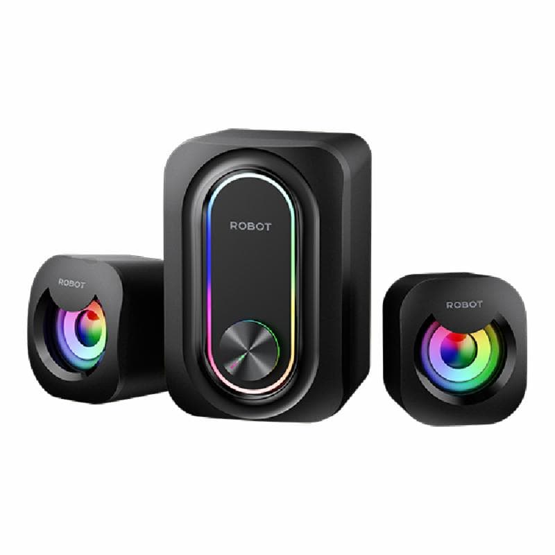 ROBOT RS190 (Black) Speaker Gaming 2.1 Subwoofer Bass RGB Lighting