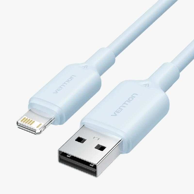 VENTION LAMSF USB 2.0 Type-A Male to Lightning Male 2.4A Cable 1M Blue PVC Type