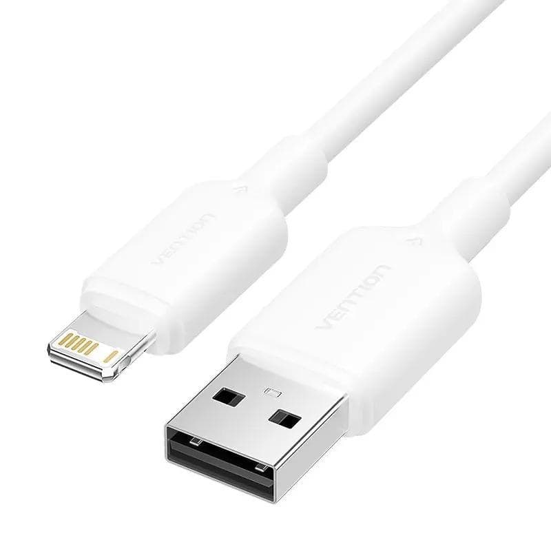 VENTION LAMWH USB 2.0 Type-A Male to Lightning Male 2.4A Cable 2M White PVC Type