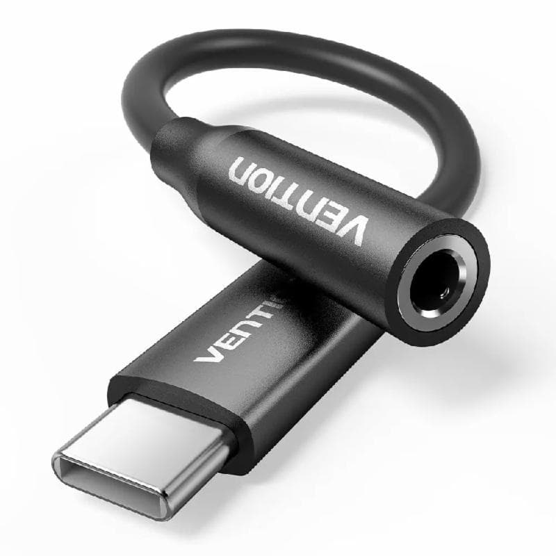 VENTION BIIBA USB-C Male to 3.5MM Earphone Jack with DAC Adapter 0.1M Black
