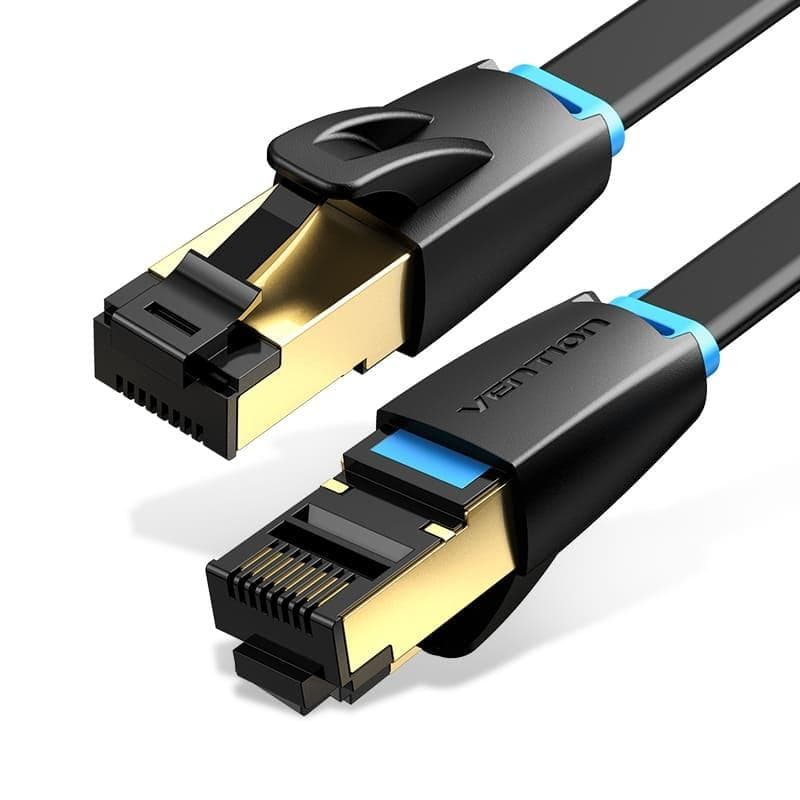 VENTION IKCBK Flat Cat.8 Patch Cable 8M Black
