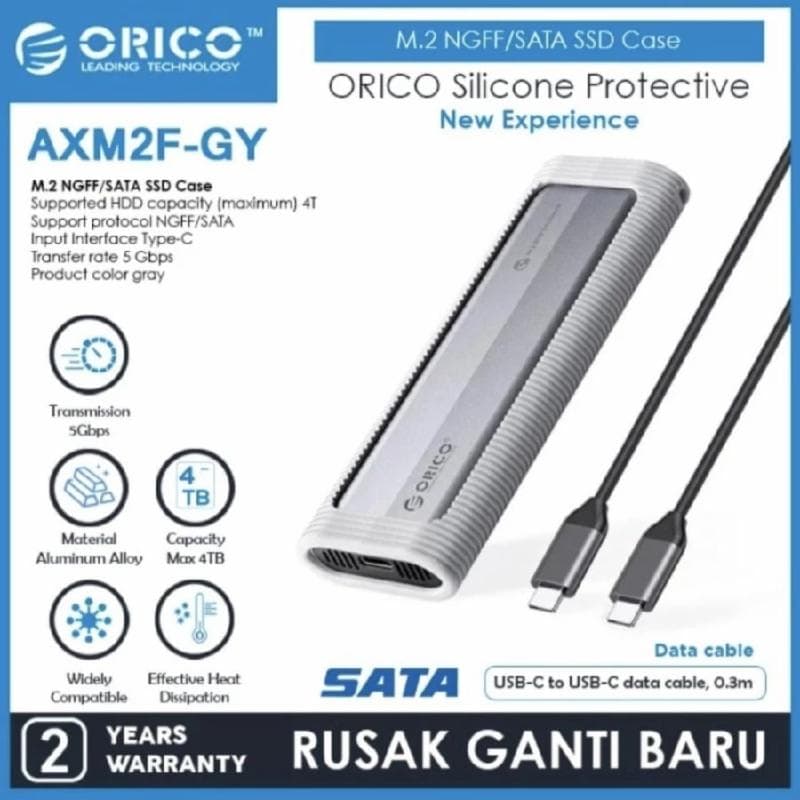 ORICO AXM2F-GY M.2 NGFF/SATA SSD Enclosure Type C 5Gbps