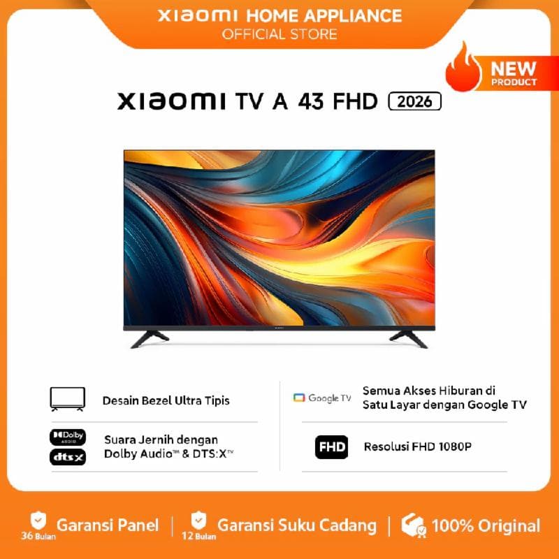 XIAOMI TV A 43" FHD 2026 | Resolusi FHD | Dolby Audioâ¢ | DTS-X Google TV