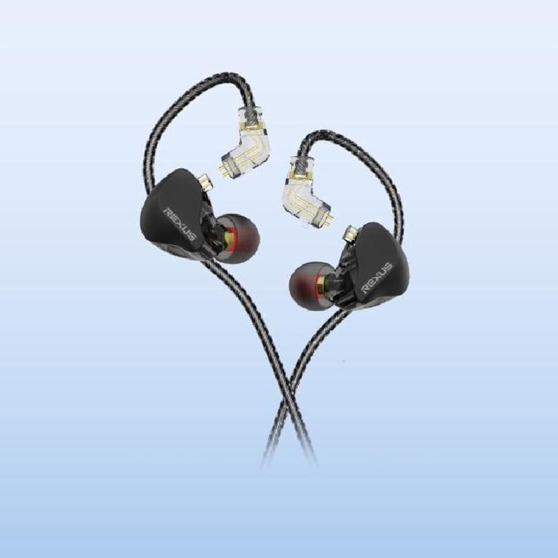 REXUS EZ4 V.2 (BLACK) In Ear Monitor Earphone 10mm Dynamic Driver - IEM with Mic