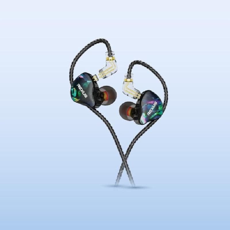 REXUS EM100 (BLUE) In Ear Monitor Earphone 10mm Dynamic Driver - IEM with Mic