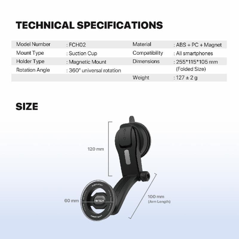 FANTECH FCH02 ApexGRIP CAR PHONE HOLDER BLACK 4