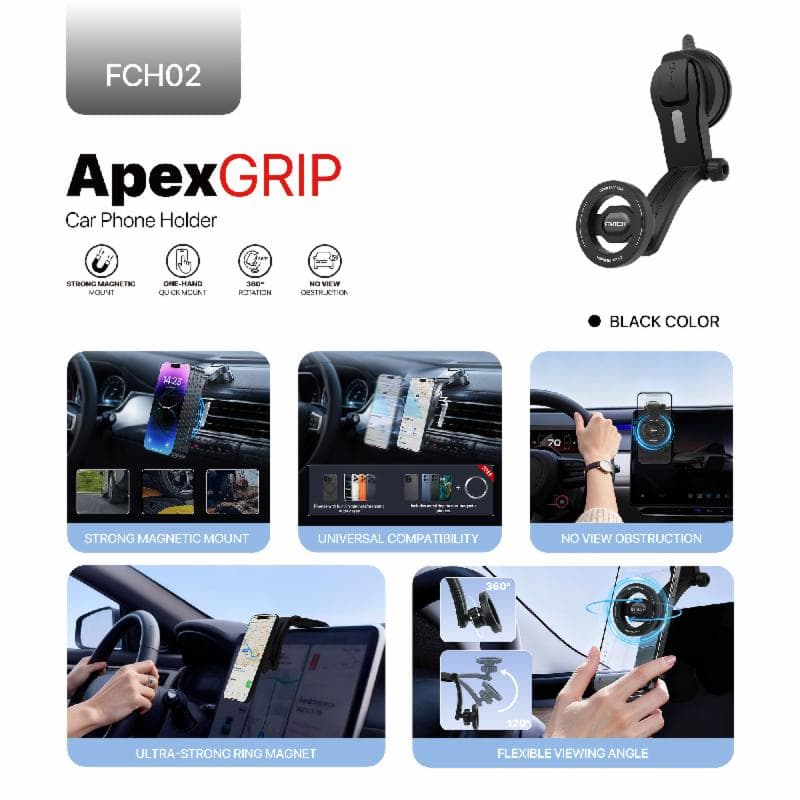 FANTECH FCH02 ApexGRIP CAR PHONE HOLDER BLACK 2