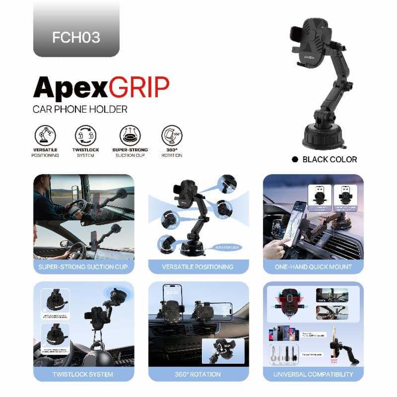 FANTECH FCH03 ApexGRIP CAR PHONE HOLDER BLACK 2