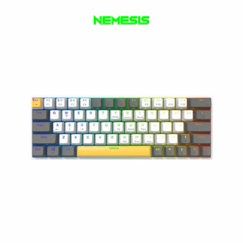 NYK NEMESIS HORUS MKN-03 (WHITE GREY) RED SWITCH Wired Mechanical Gaming Keyboard
