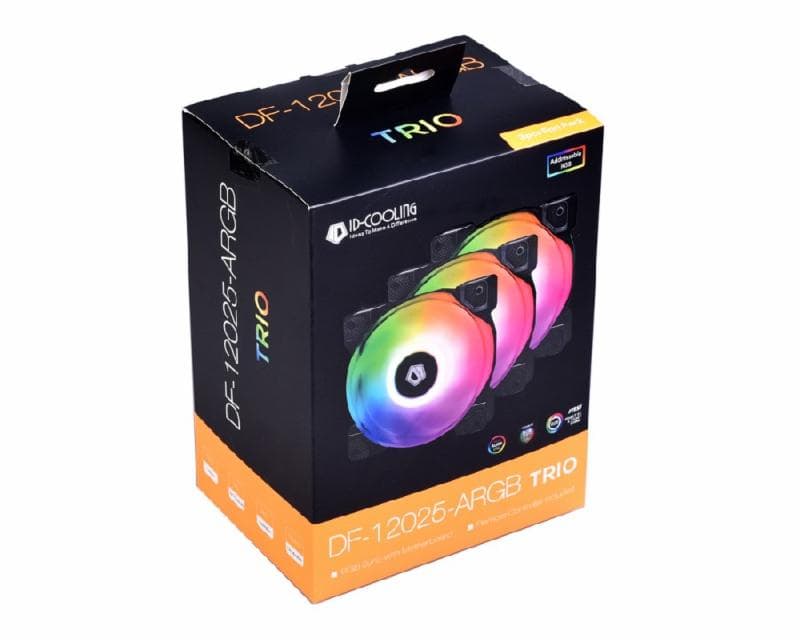 ID-COOLING DF-12025 ARGB TRIO 120mm Addressable LED Sync PWM Fan