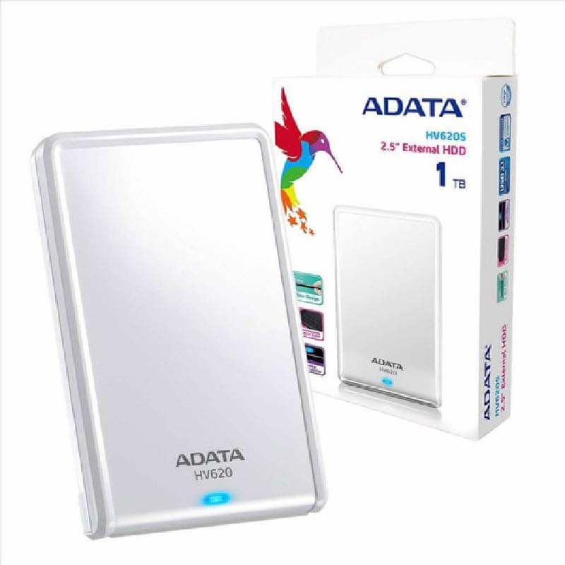 ADATA HV620S 1TB EXTERNAL 2,5 INCH SLIM (WHITE)