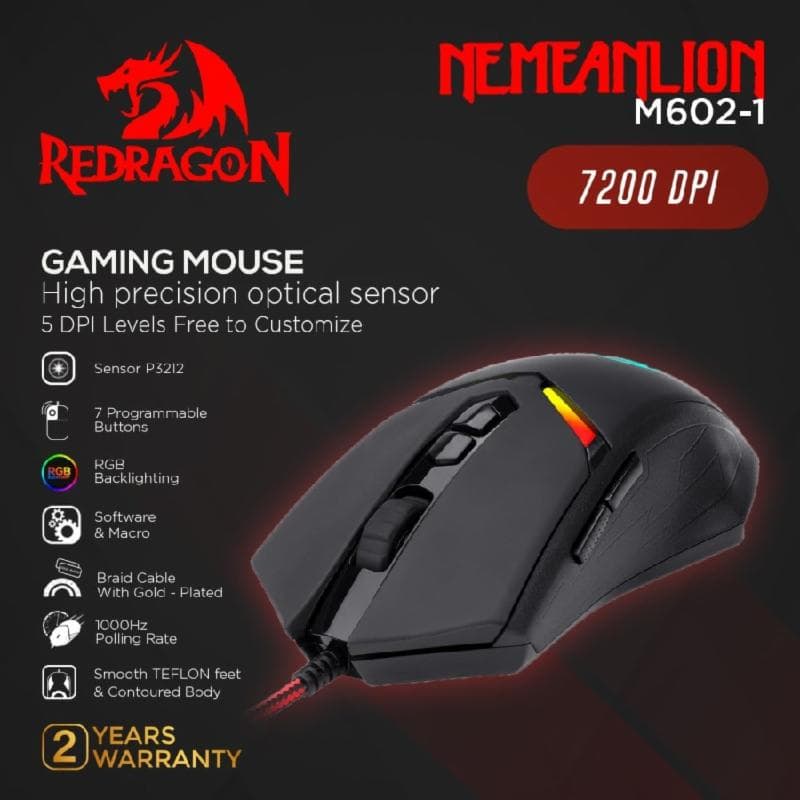 REDRAGON NEMEANLION 2 M602-1 GAMING MOUSE