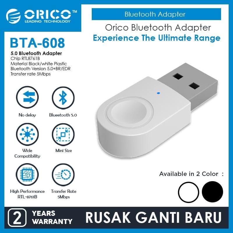 ORICO BTA-608-WH (WHITE) Bluetooth 5.0 Adapter