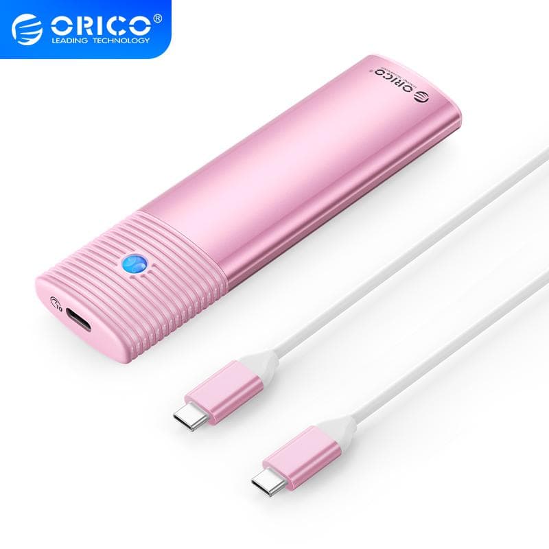 ORICO PWDM2-G2-PK (PINK) USB3.2 Gen2 Type-C M.2 NVMe/NGFF(SATA) Dual Protocol SSD Enclosure (10Gbps)