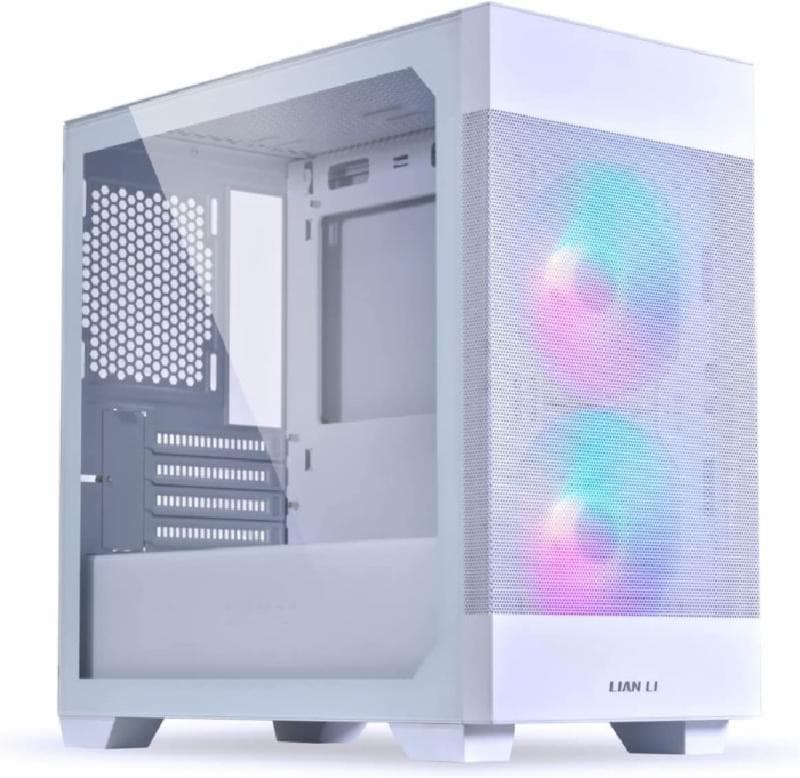 LIAN LI LANCOOL 205M MESH SNOW - mATX - SIDE TEMPERED GLASS - FREE 2 PCS 14CM ARGB PWM FANS (N)