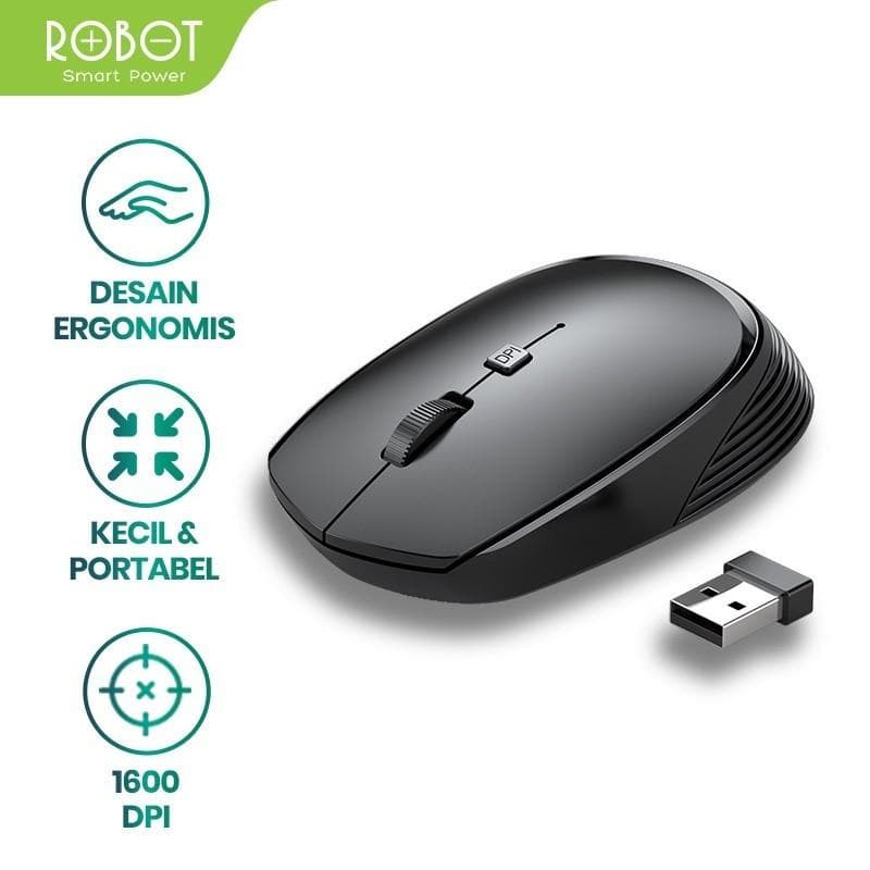 ROBOT M205 (Black) Mouse Wireless