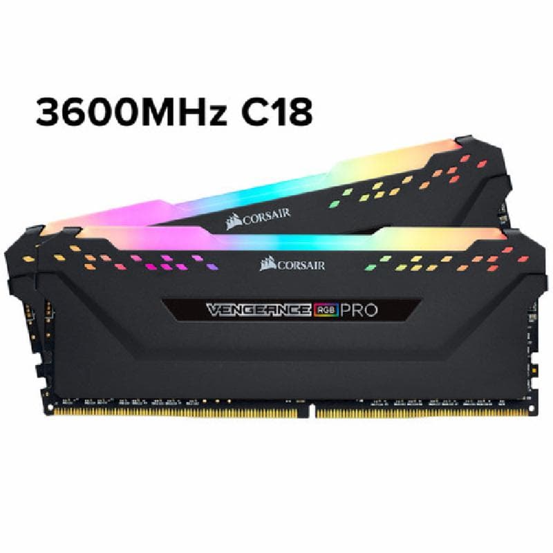 CORSAIR VENGEANCE RGB PRO 64GB (2x32GB) DDR4 3600MHz CMW64GX4M2D-3600C18