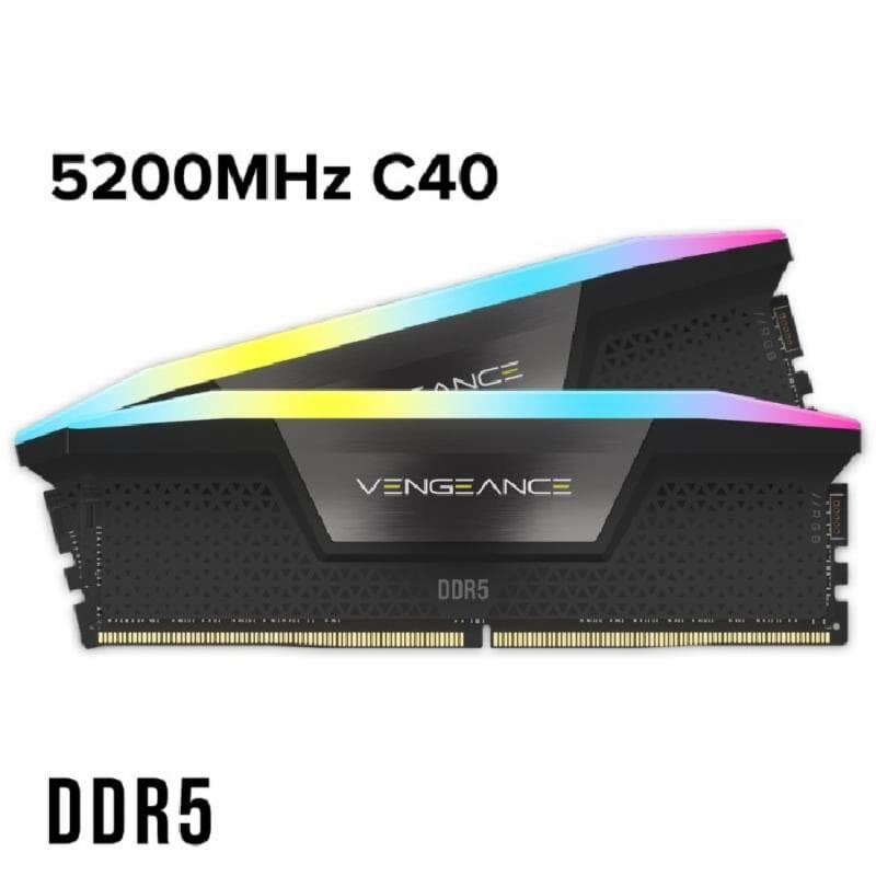 CORSAIR VENGEANCE RGB 64GB (2x32GB) DDR5 DRAM 5600MHz C36 CMH64GX5M2B-5600C36