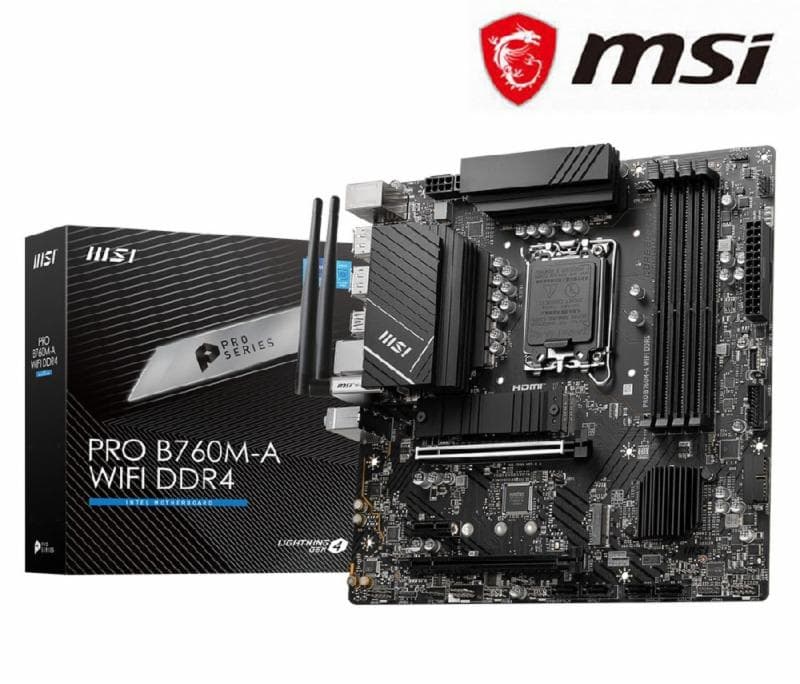 MSI PRO B760M-A WIFI DDR4 M-ATX LGA 1700
