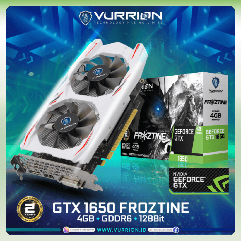 VURRION GTX 1650 4GB GDDR6 128-Bit (IR)