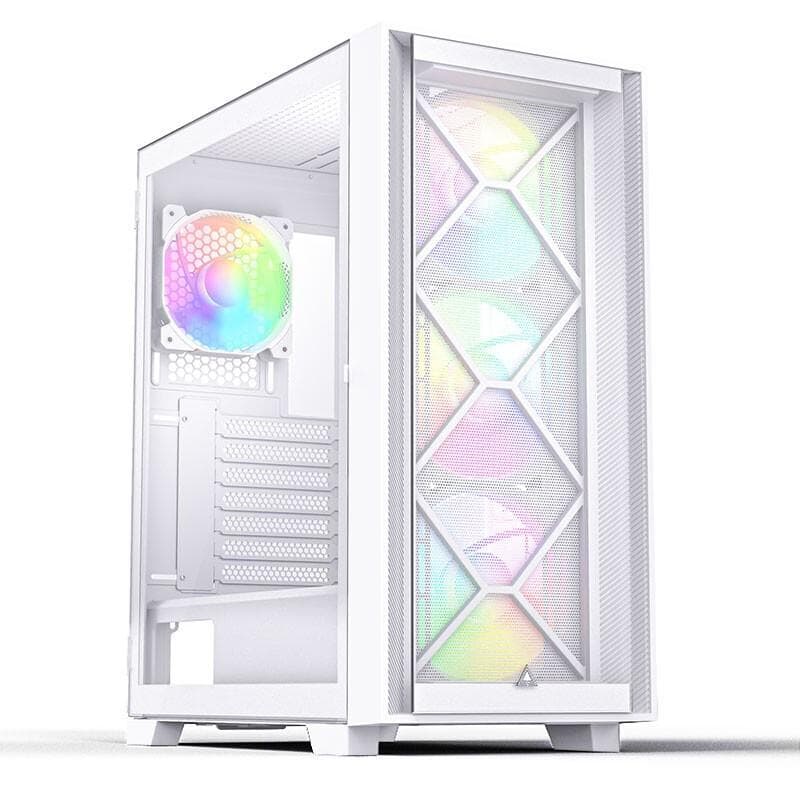 MONTECH AIR 1000 PREMIUM (WHITE) Mid Tower ATX - Tempered Glass Case Free 4 Fan ARGB