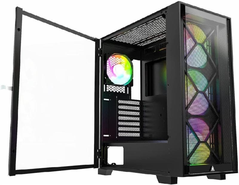 MONTECH AIR 1000 PREMIUM (BLACK) Mid Tower ATX - Tempered Glass Case Free 4 Fan ARGB