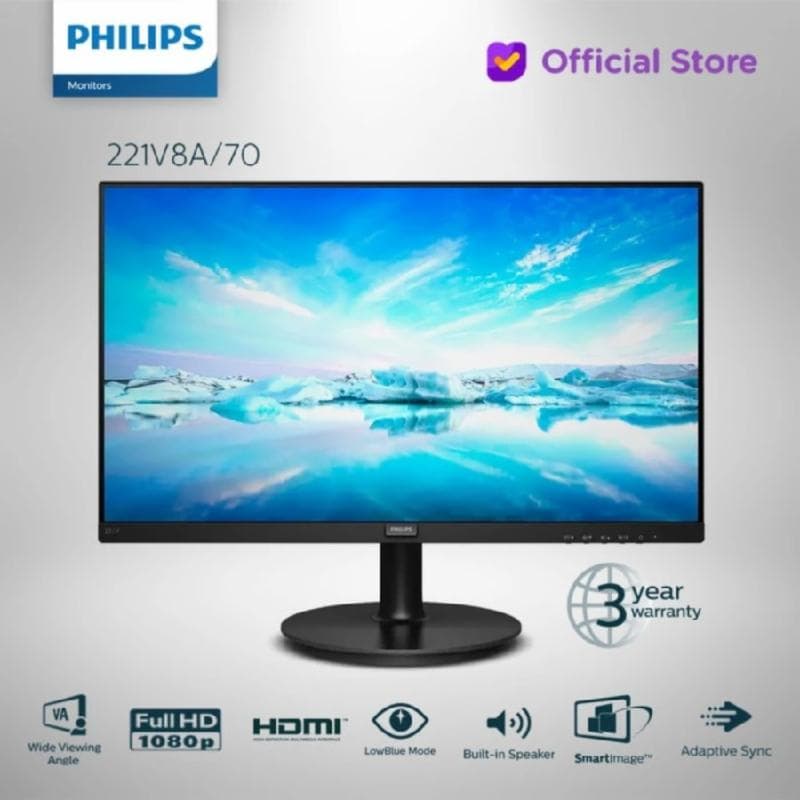 PHILIPS 221V8A/70 22 Inci 1080P 75Hz HDMI SPEAKER