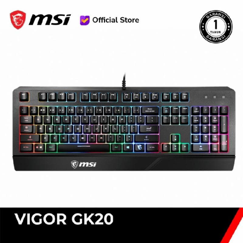 MSI VIGOR GK20 Rainbow LED Gaming Keyboard