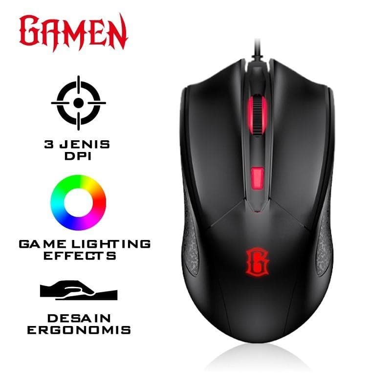 GAMEN GM100 2400 DPI Macro Ultralight Gaming Mouse