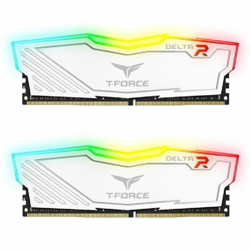 TEAM DELTA RGB (WHITE) 16GB (2X8GB) 3600 DDR4 CL18-22