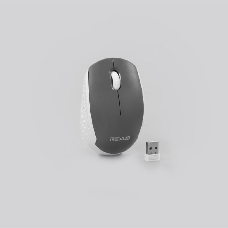 REXUS Q30 3D (GREY WHITE) WIRELESS MOUSE