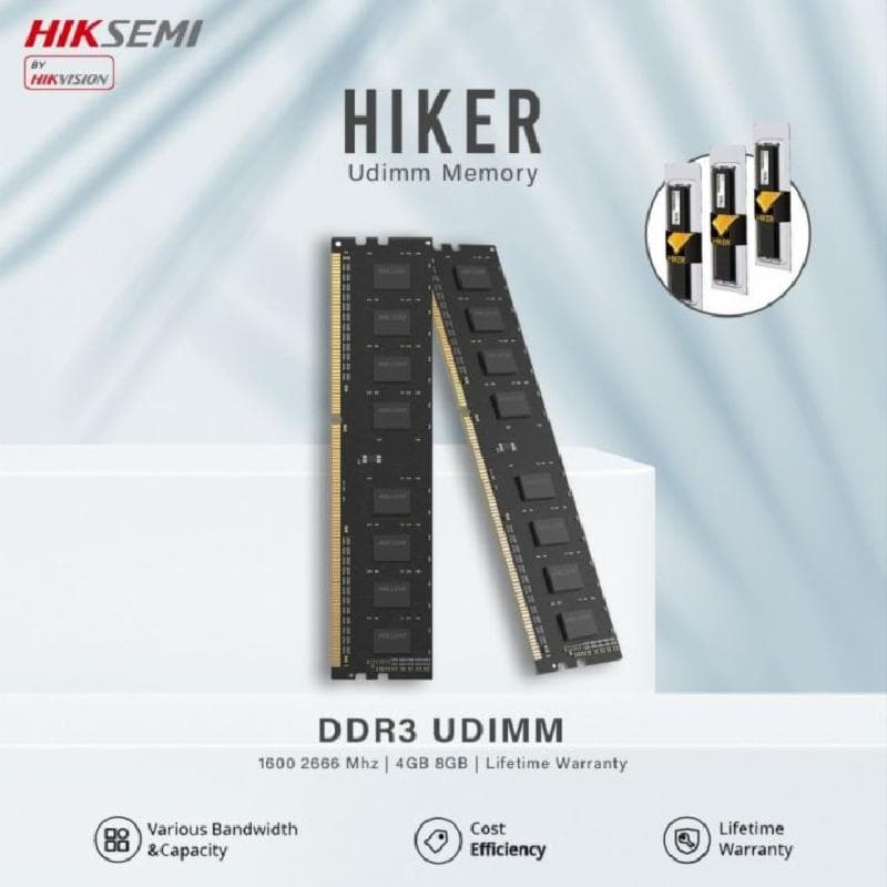HIKSEMI RAM HIKER 8GB DDR3 1600MHZ UDIMM