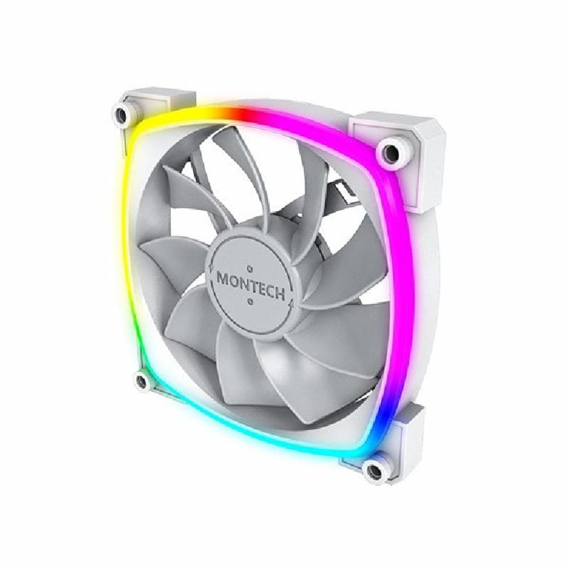 MONTECH RX120 (WHITE) REVERSED FAN BLADES PWM ARGB 120MM FAN