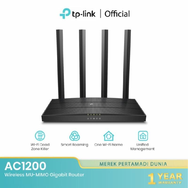 TP-LINK Archer A6 AC1200 Wireless MU-MIMO Gigabit Router