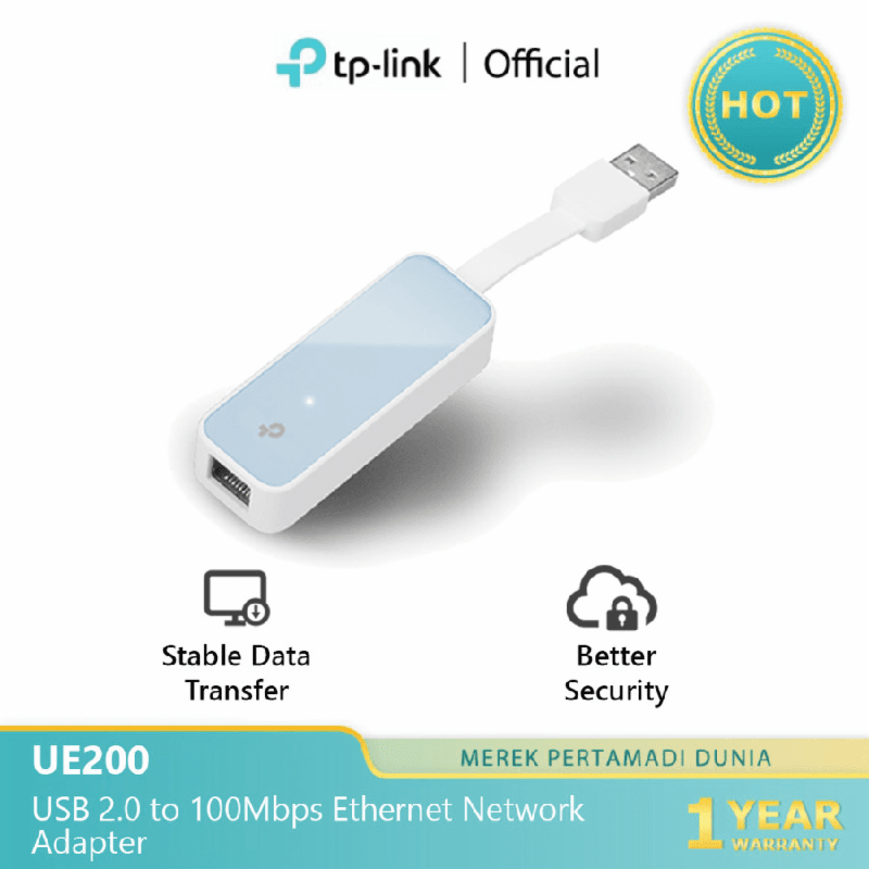 TP-LINK UE200 USB 2.0 To LAN 100Mbps Ethernet Network Adapter