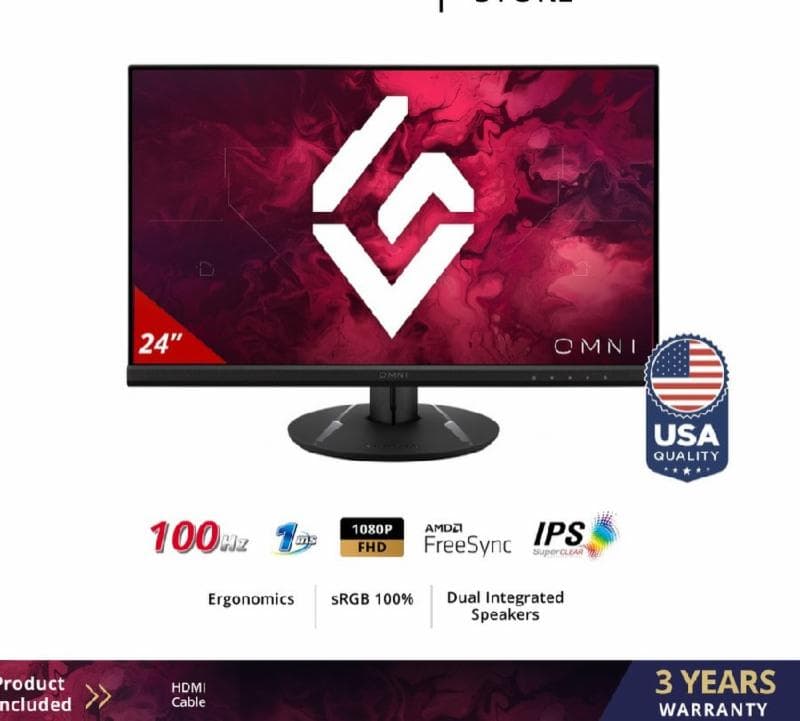 VIEWSONIC VX2416 24" IPS 1080p 100Hz 1ms HDMI DP Speaker