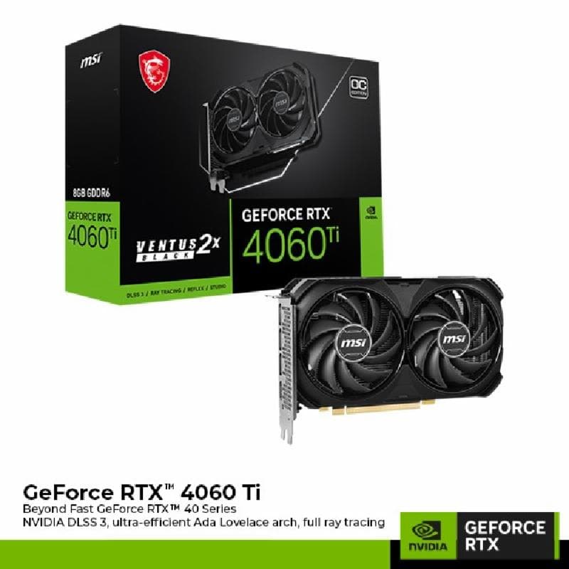 MSI GeForce RTX 4060 VENTUS 2X BLACK 8G OC