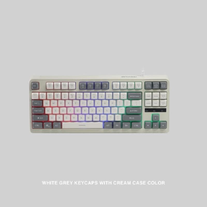 REXUS K87M TKL BATTLEFIRE (CREAM WHITE) KEYBOARD GAMING